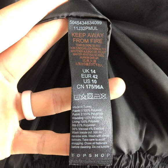 Topshop Women's Size 10 Yellow White Black Tiger Print Chain Link Puffer Jacket - Picture 9 of 9